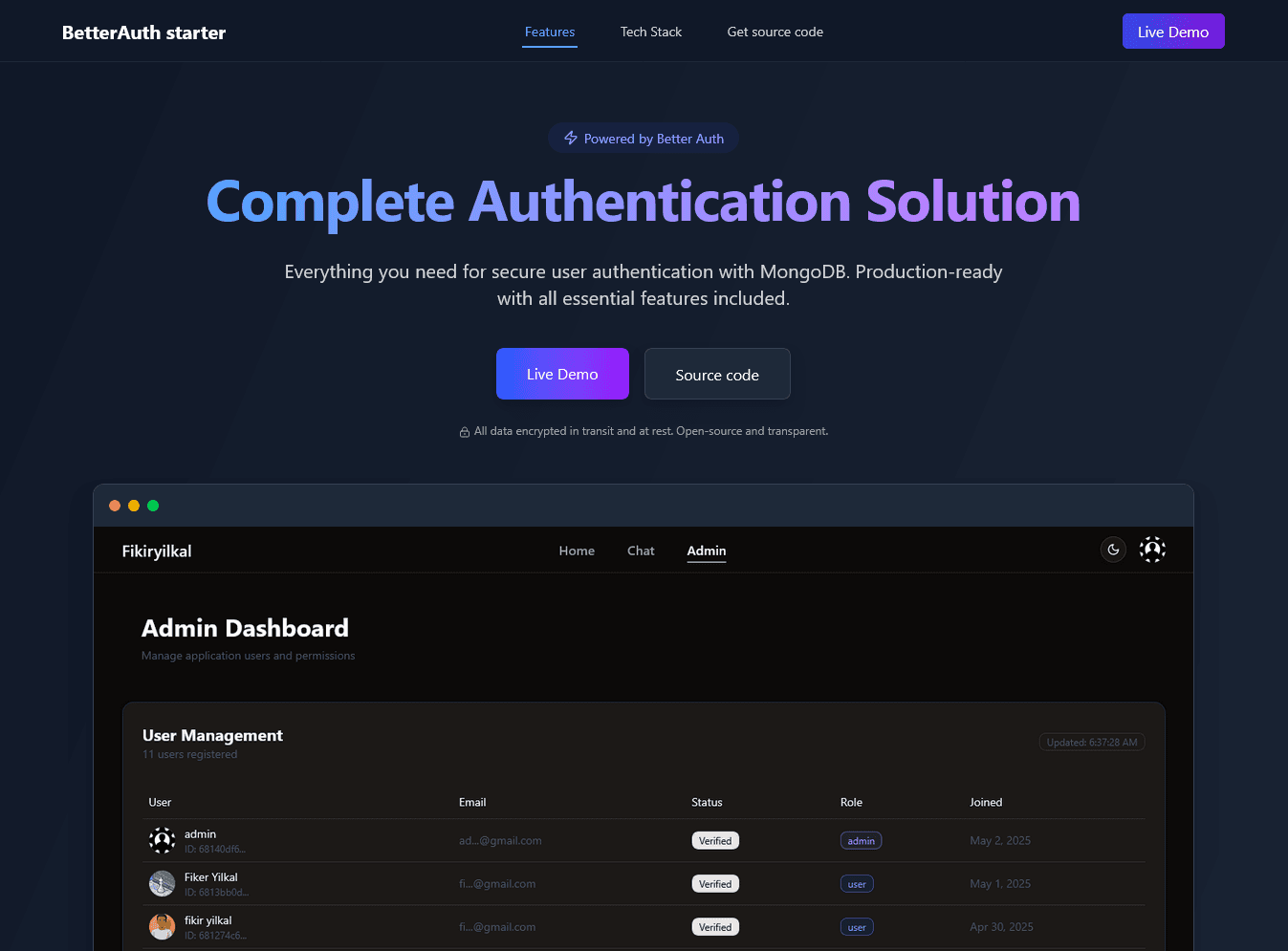 BetterAuth Starter Kit